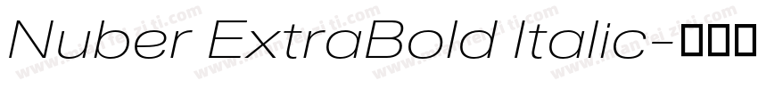 Nuber ExtraBold Italic字体转换